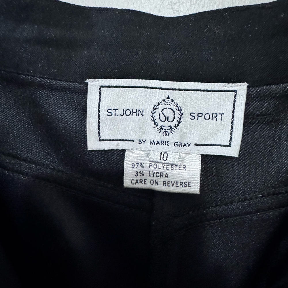 Women's St. John Sport by Marie Gray Black Classic Pants. Size 10 - Picture 5 of 7